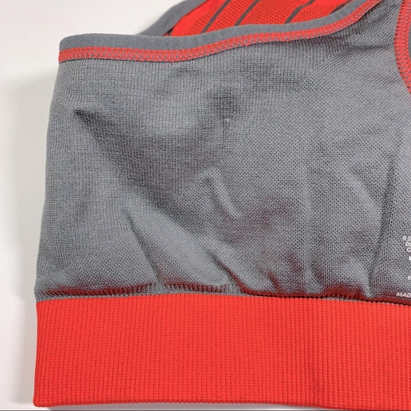 Danskin Now Large orange & grey high impact sports bra with keyhole back - Picture 10 of 11